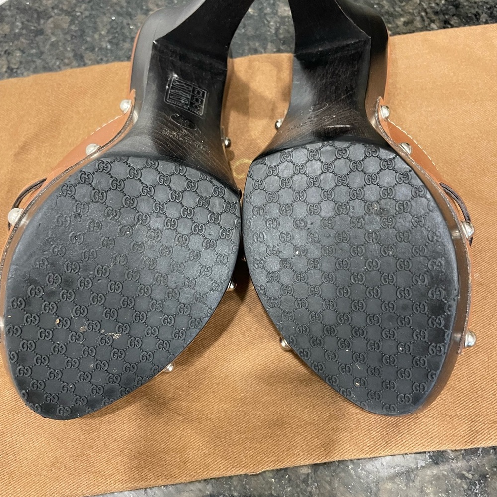 Gucci horsebit wooden heel sandal - Picture 2 of 5